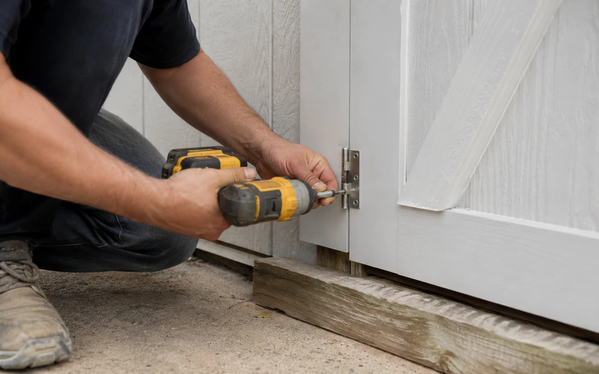 Shed door repair contractor
